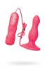 Анальная вибровтулка TOYFA POPO Pleasure, розовая, 8,5 см, Ø 3,0 с пультом управления 