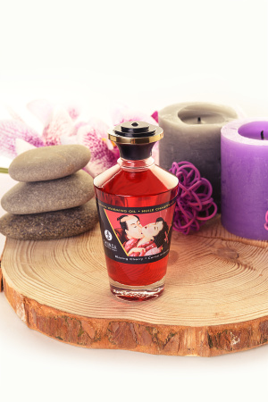Массажное масло возбуждающее Shunga Вишня,натуральное, 100 мл