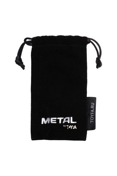 Анальная втулка  TOYFA Metall, металл, серебряная, с фиолетовым кристаллом, 7 см, Ø 2,8 см, 50 г