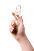 Двусторонний фаллоимитатор Sexus Glass, стекло,  прозрачный, 16 см